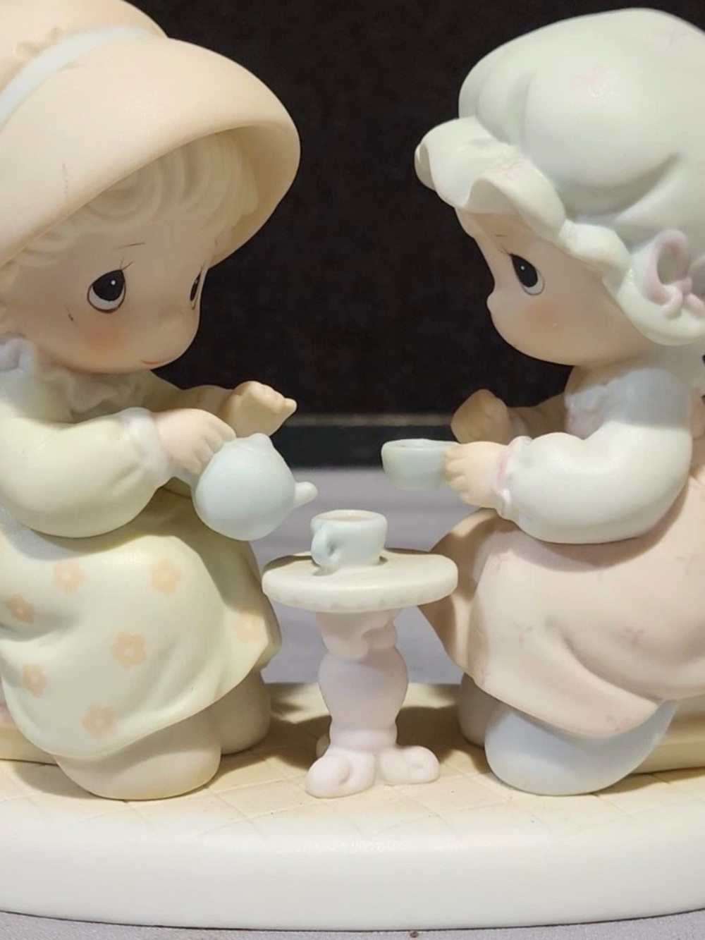 Precious Moments 1988 Friendship Hits The Spot Tea Party Figurine 520748